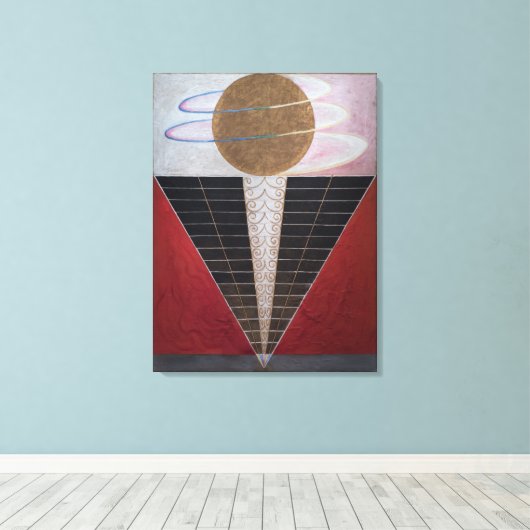Hilma Af Klint, altaarstuk nr. 2, Abstracte kunst Canvas Afdruk (Insitu (Houten vloer))
