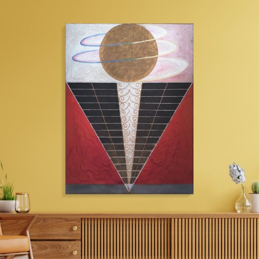 Hilma Af Klint, altaarstuk nr. 2, Abstracte kunst Canvas Afdruk (Insitu (Woonkamer))