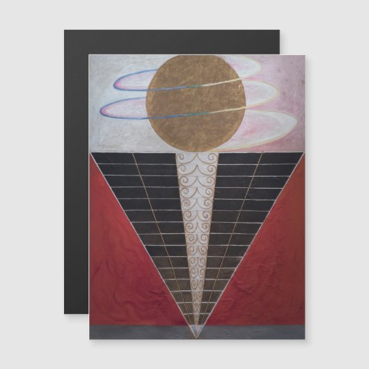 Hilma Af Klint, altaarstuk nr. 2, Abstracte kunst Magnetische Uitnodiging (Voorkant / Achterkant)