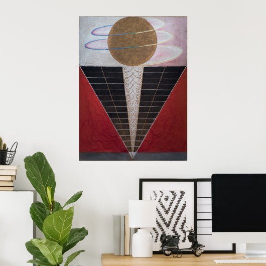 Hilma Af Klint, altaarstuk nr. 2, Abstracte kunst Poster (Thuiskantoor)