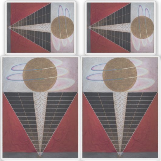 Hilma Af Klint, altaarstuk nr. 2, Abstracte kunst Sticker (Voorkant)