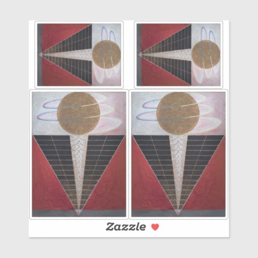 Hilma Af Klint, altaarstuk nr. 2, Abstracte kunst Sticker (Vel)