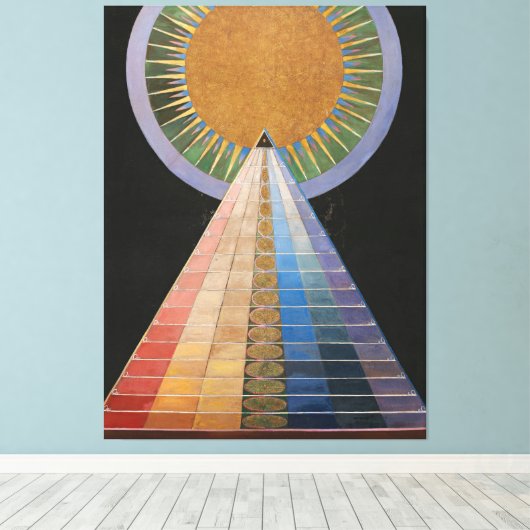 Hilma af Klint - Altarpiece No. 1 Group X  Canvas Afdruk (Insitu (Houten vloer))