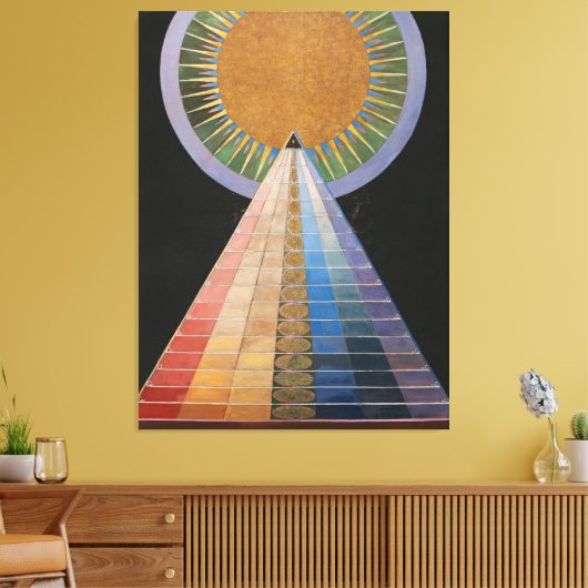 Hilma af Klint - Altarpiece No. 1 Group X  Canvas Afdruk (Insitu (Woonkamer))
