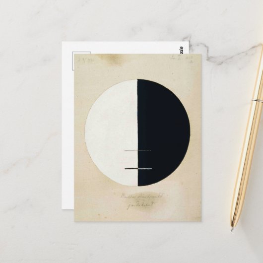 Hilma Af Klint, Boeddha's standpunt, Abstracte kun Briefkaart (Voorkant / Achterkant in situ)