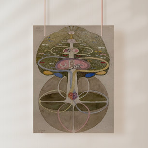 Hilma af Klint, Boom van de Kennis No1 Abstracte K Foto Afdruk