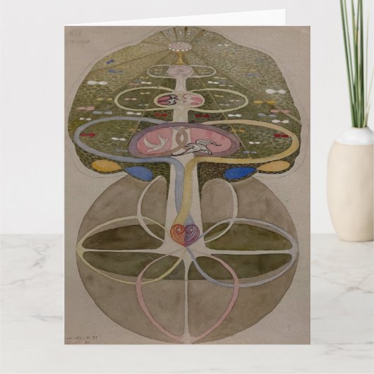 Hilma af Klint, Boom van de Kennis No1 Abstracte K Kaart (Voorkant)