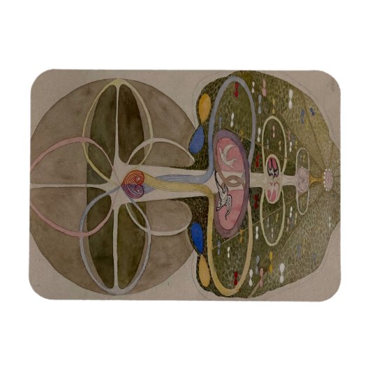 Hilma af Klint, Boom van de Kennis No1 Abstracte K Magneet (Horizontaal)