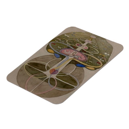 Hilma af Klint, Boom van de Kennis No1 Abstracte K Magneet (Linkerzijde)