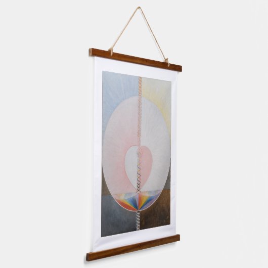 Hilma af Klint, de duif nr.25, Abstracte kunst Hangend Wandkleed (Gebogen)
