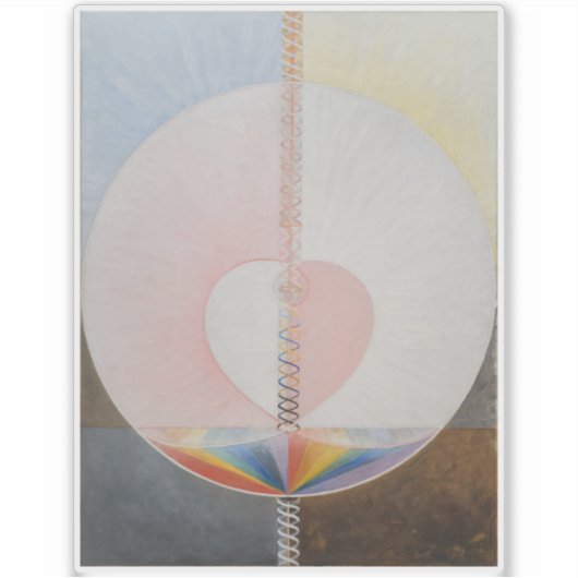 Hilma af Klint, de duif nr.25, Abstracte kunst Sticker (Voorkant)
