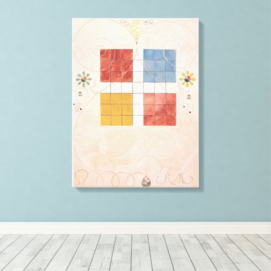 Hilma af Klint, de tien grootste No10, Abstracte k Canvas Afdruk (Insitu (Houten vloer))