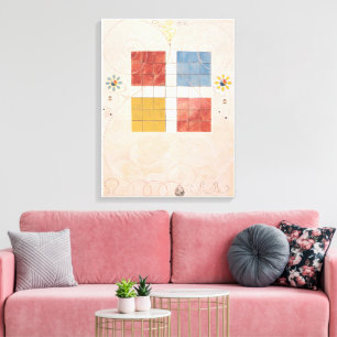 Hilma af Klint, de tien grootste No10, Abstracte k Canvas Afdruk