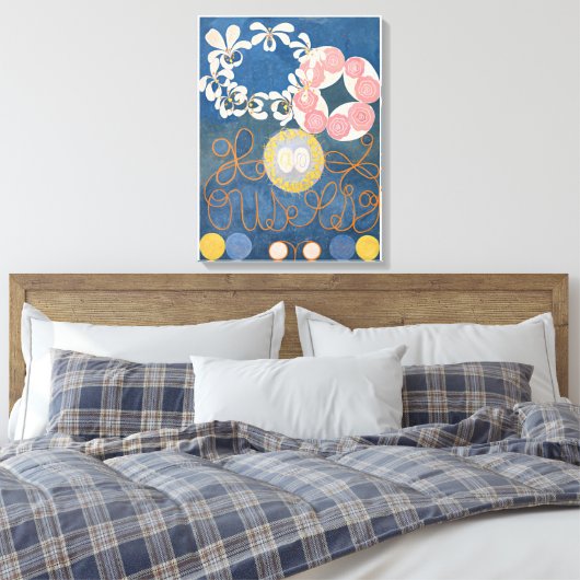 Hilma af Klint, de tien grootste no1, Abstracte ku Canvas Afdruk (Insitu (Slaapkamer))