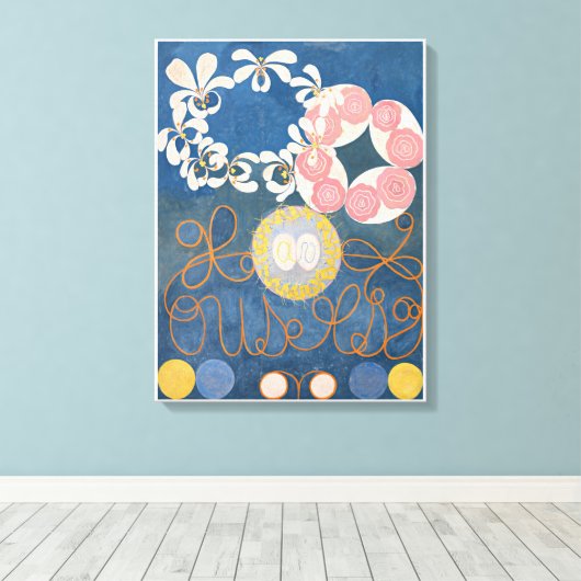 Hilma af Klint, de tien grootste no1, Abstracte ku Canvas Afdruk (Insitu (Houten vloer))