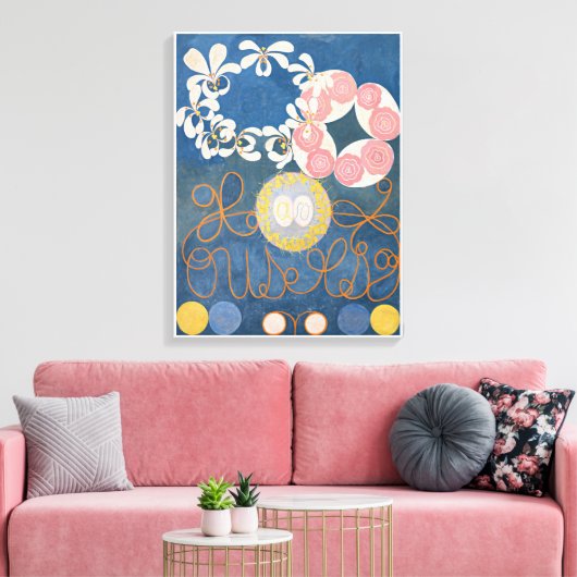 Hilma af Klint, de tien grootste no1, Abstracte ku Canvas Afdruk (Insitu (Woonkamer))