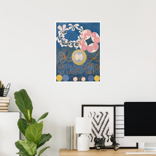 Hilma af Klint, de tien grootste no1, Abstracte ku Poster (Thuiskantoor)