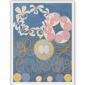 Hilma af Klint, de tien grootste no1, Abstracte ku Sticker (Voorkant)