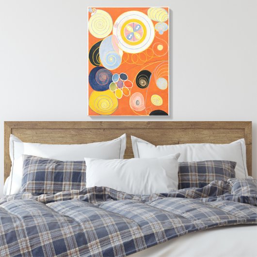 Hilma af Klint, de tien grootste no3, Abstracte ku Canvas Afdruk (Insitu (Slaapkamer))