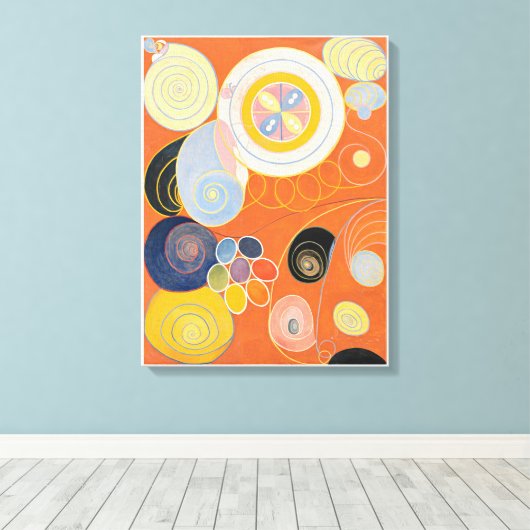 Hilma af Klint, de tien grootste no3, Abstracte ku Canvas Afdruk (Insitu (Houten vloer))