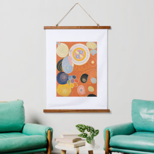Hilma af Klint, de tien grootste no3, Abstracte ku Hangend Wandkleed