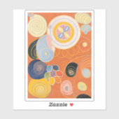 Hilma af Klint, de tien grootste no3, Abstracte ku Sticker (Vel)