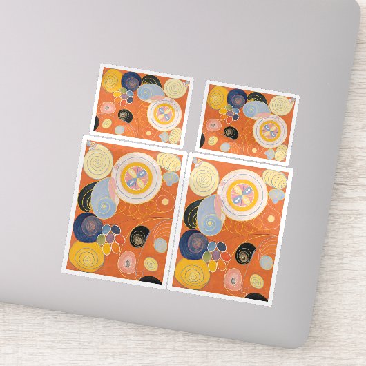 Hilma af Klint, de tien grootste no3, Abstracte ku Sticker (Detail)