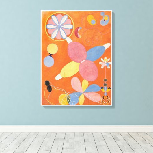 Hilma af Klint, de tien grootste No4, Abstracte ku Canvas Afdruk (Insitu (Houten vloer))