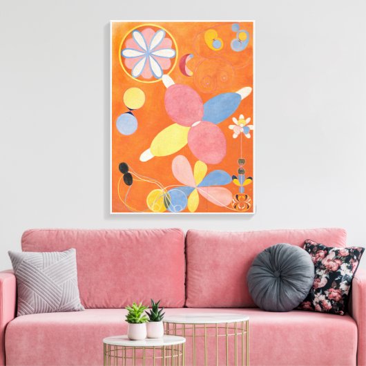 Hilma af Klint, de tien grootste No4, Abstracte ku Canvas Afdruk (Insitu (Woonkamer))
