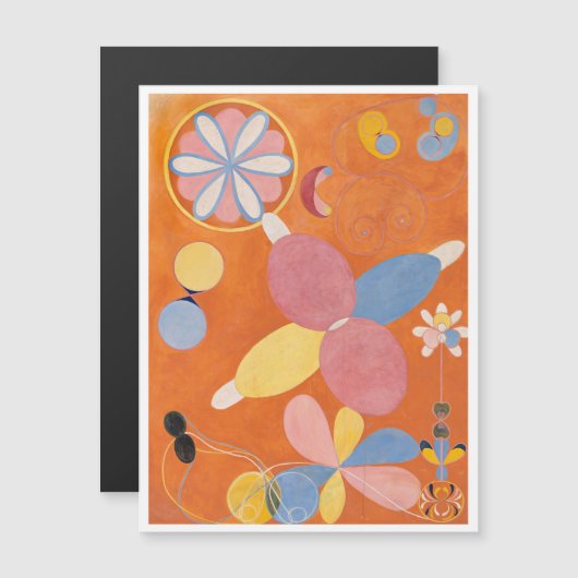 Hilma af Klint, de tien grootste No4, Abstracte ku Magnetische Uitnodiging (Voorkant / Achterkant)