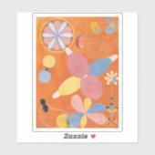 Hilma af Klint, de tien grootste No4, Abstracte ku Sticker (Vel)