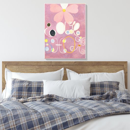 Hilma af Klint, de tien grootste No5, Abstracte ku Canvas Afdruk (Insitu (Slaapkamer))