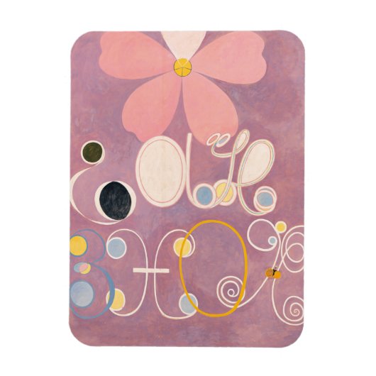 Hilma af Klint, de tien grootste No5, Abstracte ku Magneet (Verticaal)