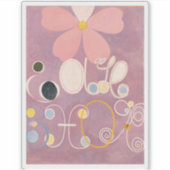 Hilma af Klint, de tien grootste No5, Abstracte ku Sticker (Voorkant)