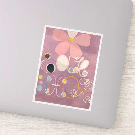Hilma af Klint, de tien grootste No5, Abstracte ku Sticker (Detail)