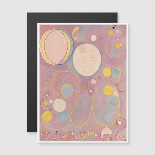 Hilma af Klint, de tien grootste no8, Abstracte ku Magnetische Uitnodiging (Voorkant / Achterkant)