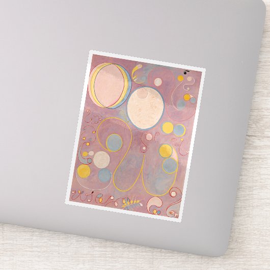 Hilma af Klint, de tien grootste no8, Abstracte ku Sticker (Detail)