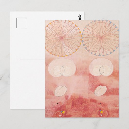 Hilma af Klint, de tien grootste no9, Abstracte ku Briefkaart (Voorkant / Achterkant)