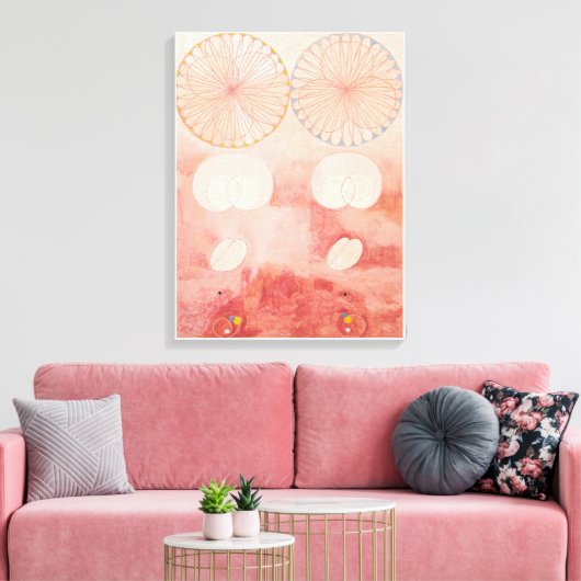Hilma af Klint, de tien grootste no9, Abstracte ku Canvas Afdruk (Insitu (Woonkamer))
