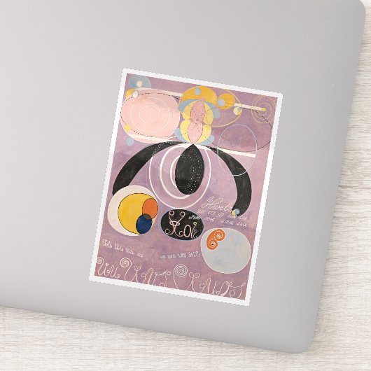 Hilma af Klint, de tien grootste nr6, Abstracte ku Sticker (Detail)