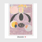 Hilma af Klint, de tien grootste nr6, Abstracte ku Sticker (Vel)