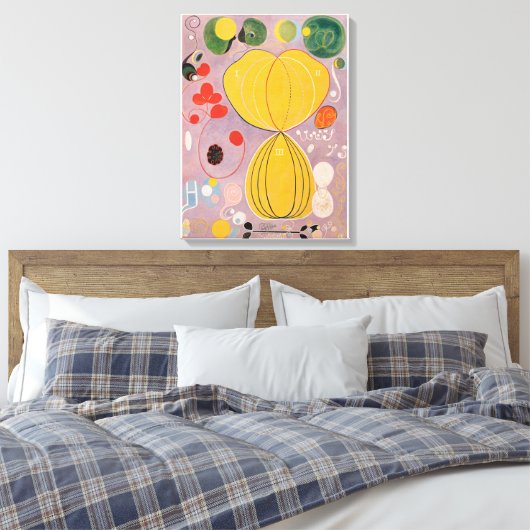 Hilma af Klint, de tien grootste nr7, Abstracte ku Canvas Afdruk (Insitu (Slaapkamer))