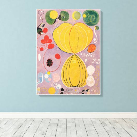 Hilma af Klint, de tien grootste nr7, Abstracte ku Canvas Afdruk (Insitu (Houten vloer))