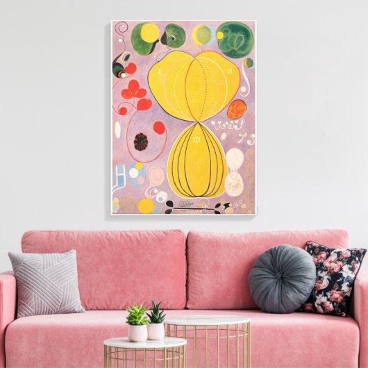 Hilma af Klint, de tien grootste nr7, Abstracte ku Canvas Afdruk (Insitu (Woonkamer))