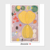 Hilma af Klint, de tien grootste nr7, Abstracte ku Sticker (Vel)