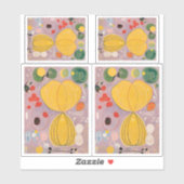 Hilma af Klint, de tien grootste nr7, Abstracte ku Sticker (Vel)