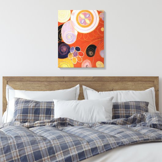 Hilma af Klint - De tien grootste, nr.4 Canvas Afdruk (Insitu (Slaapkamer))