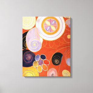 Hilma af Klint - De tien grootste, nr.4 Canvas Afdruk