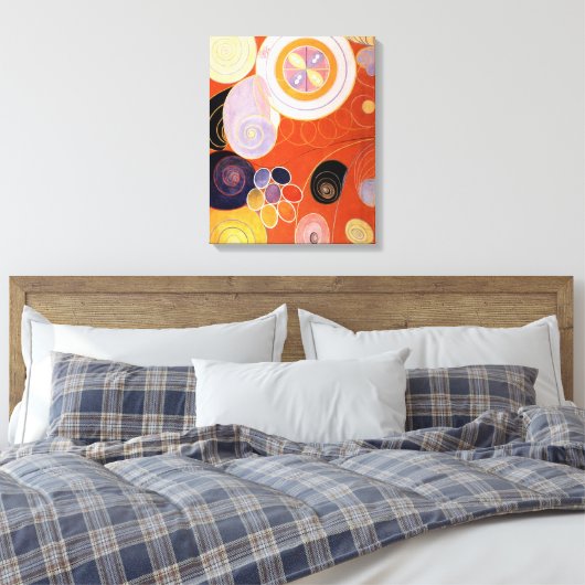 Hilma af Klint - De tien grootste, nr.4 Canvas Afdruk (Insitu (Slaapkamer))