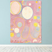 Hilma af Klint - De Tien Grootsten, Nr. 8, Volwass Canvas Afdruk (Insitu (Houten vloer))